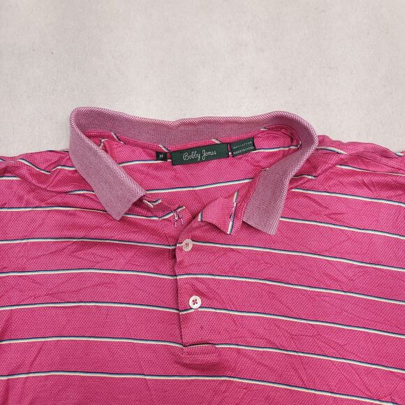 Bobby Jones Casual Collared Short Sleeve Polo Shirt Adult Mens Size M Pink - Picture 1 of 10
